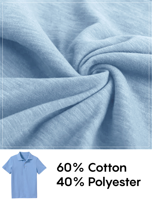 5-Pack School Uniform Tagless Polo Tshirt for Little Boys & Big Boys